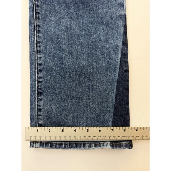 Hudson Rosalie High Rise Wide Leg Jeans Women 24 Two Tone Color Block Denim Boho - Picture 11 of 11